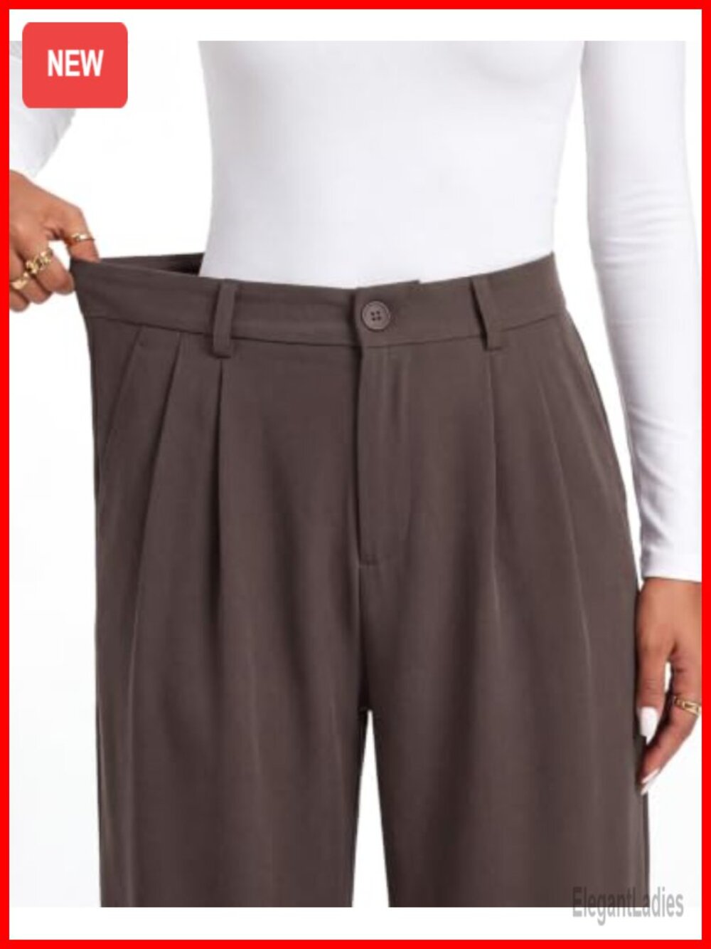 Wide Leg Dress Pants Tall Business Casual Trousers High Rise - Picture 6 of 6
